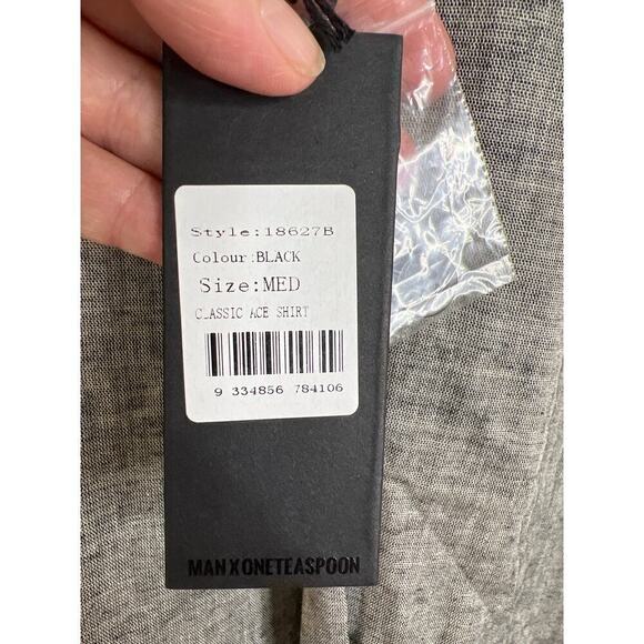 Man x One Teaspoon NWT Classic Ace Shirt Button Down Long Sleeve SZ Med - Picture 7 of 9